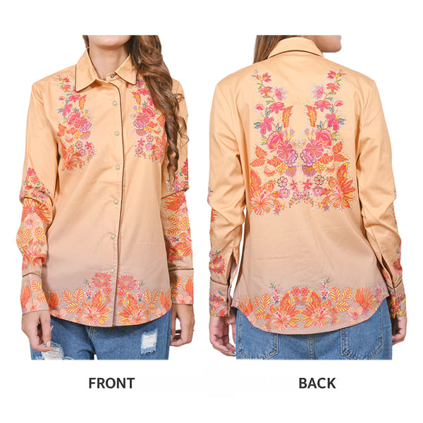 ADSH096 American Darling Satin Cotton Crystal Embellished Western Shirt