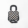 ADBGM1029 American Darling Genuine Leather Hair-on-Hide Checkerboard Tote Handbag