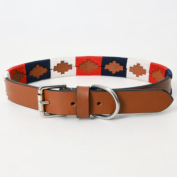BEG107-Western Leather Dog Collar