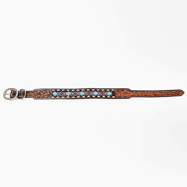 BER221-Western leather Dog Collar