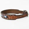 BER221-Western leather Dog Collar
