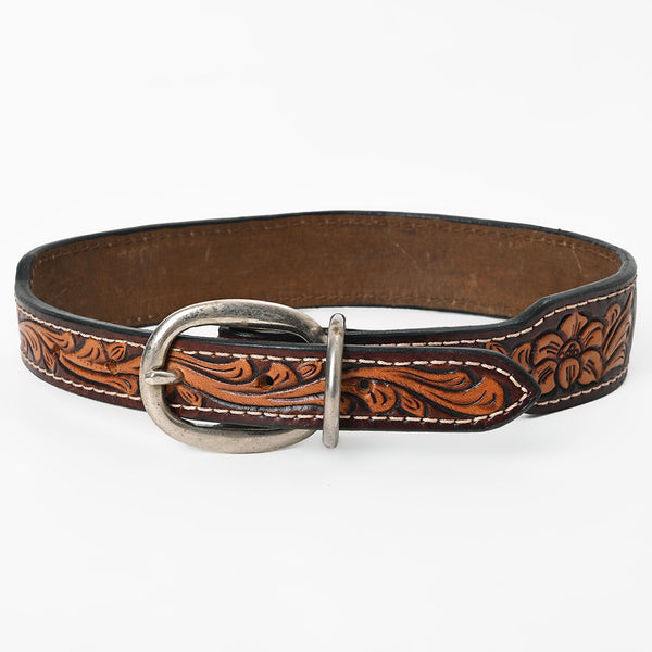 BER221-Western leather Dog Collar