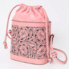 LC-ADBGZ765B Bucket Genuine Western Leather Women Bag