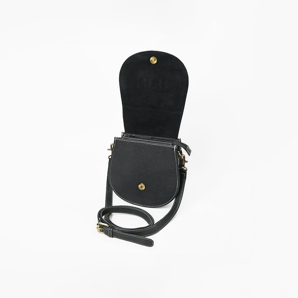Official PRCA & NFR Licensed Collection® Black Pebble Leather Card Embellished Crossbody Bag