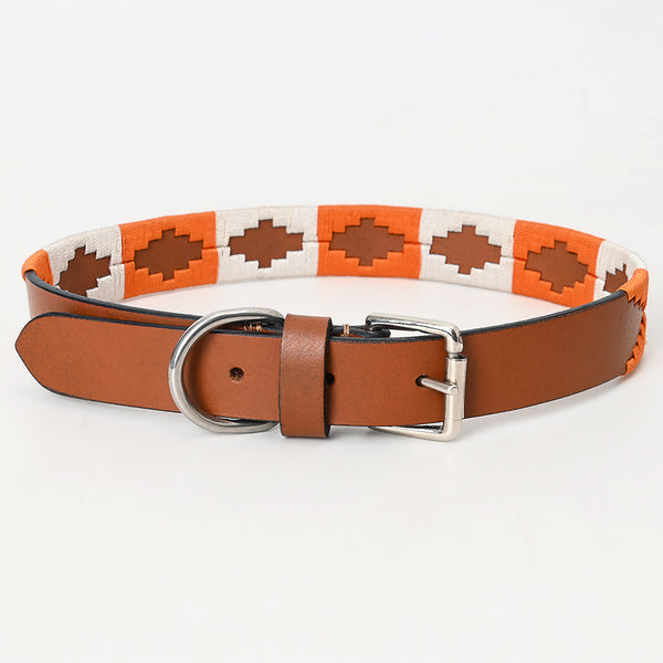 BEG105-Western Leather Dog Collar