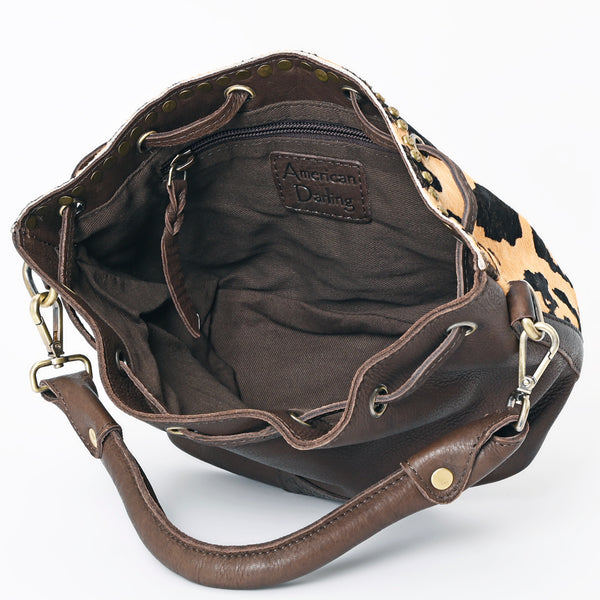 LC-ADBGM189B Bucket Genuine Western Leather Women Bag