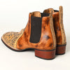 LC-ADFT169-9 Hand Tooled Genuine Western Leather Riding Ankle Boot