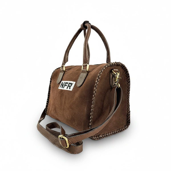 Official PRCA & NFR Licensed Collection®️ Western Suede Leather Speedy Bag