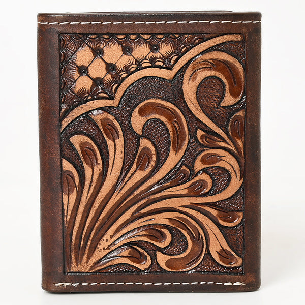 BEBGM167-Western Leather Trifold Wallet