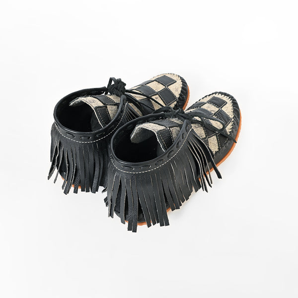 ADFT187 American Darling Boho Western Fringe Genuine Leather Ankle Moccasin Shoes