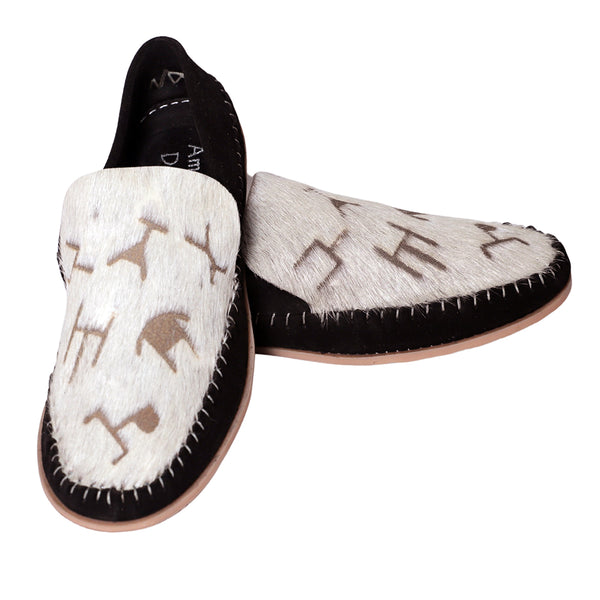 ADFT189 American Darling Hair On Hide & Genuine Leather Western Loafers