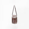 ADBGM1101 American Darling Genuine Leather & Hair-On-Hide Western Cowboy Fringe Crossbody Bag