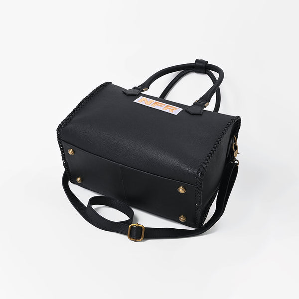 Official PRCA & NFR Licensed Collection®️ Black Genuine Leather Speedy Bag