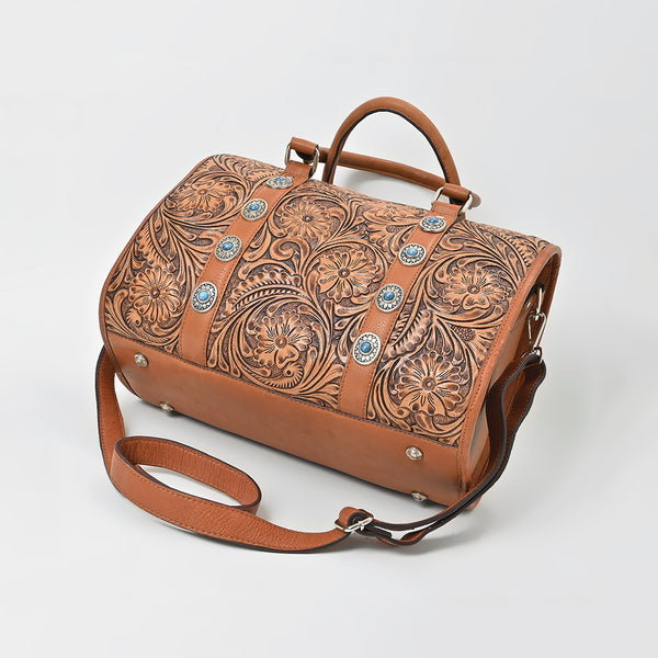 ADBGZ1006 American Darling Hand Tooled Leather Speedy Bag Western Handbag Purse
