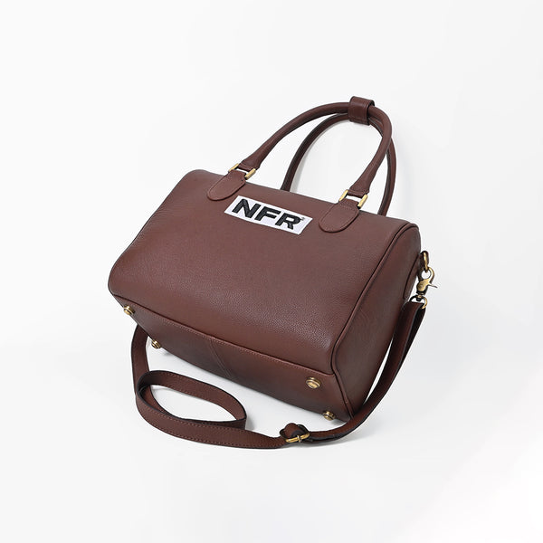 Official PRCA & NFR Licensed Collection®️ Brown Genuine Western Leather Speedy Bag