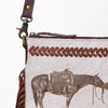 ADBGM1101 American Darling Genuine Leather & Hair-On-Hide Western Cowboy Fringe Crossbody Bag