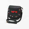 Official PRCA & NFR Licensed Collection® Black Pebble Leather Card Embellished Crossbody Bag