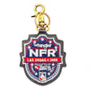 Official PRCA & NFR Licensed Collection® Embroidered Emblem Leather Key Ring & Bag Charm