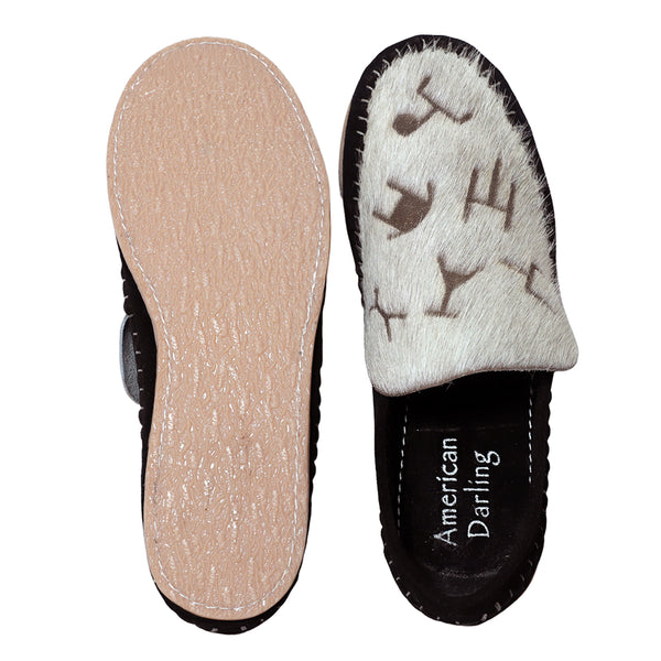 ADFT189 American Darling Hair On Hide & Genuine Leather Western Loafers