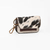 ADCHA124 American Darling Genuine Leather & Hair-on-Hide Mini Pouch Keychain Case