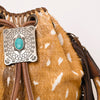 ADBG1272 American Darling Hair-On Cowhide Bucket Bag -Western Fringe Purse