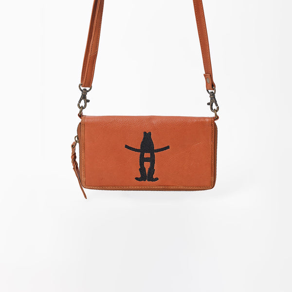 Frontier Rodeo Genuine LeatherBlack Embroidered organizerBag