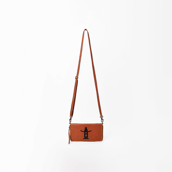 Frontier Rodeo Genuine LeatherBlack Embroidered organizerBag