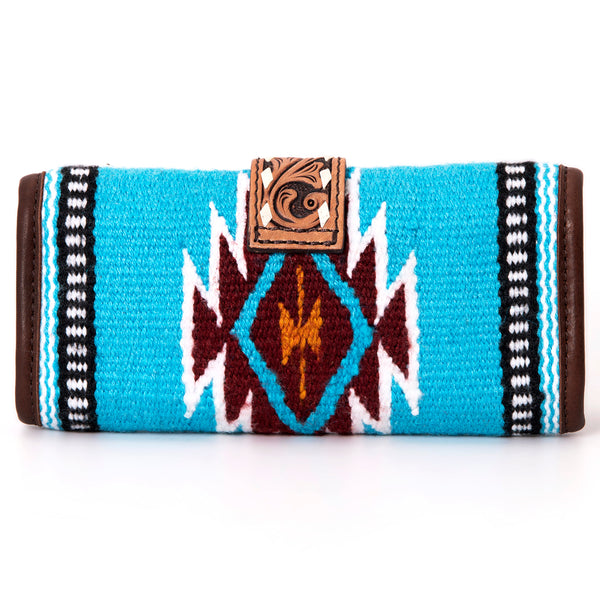 ADBGA319 American Darling Hand Woven Saddle Blanket & Tooled Leather Jewelry Case