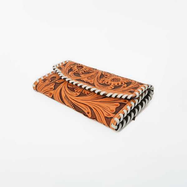 KBG316 American Darling Hand Tooled Western Floral Buckstitch Wallet