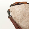 ADBG443 Genuine Hair on Hide Compact Coin Purse with Secure Top Zip Closure