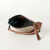 ADBG443 Genuine Hair on Hide Compact Coin Purse with Secure Top Zip Closure