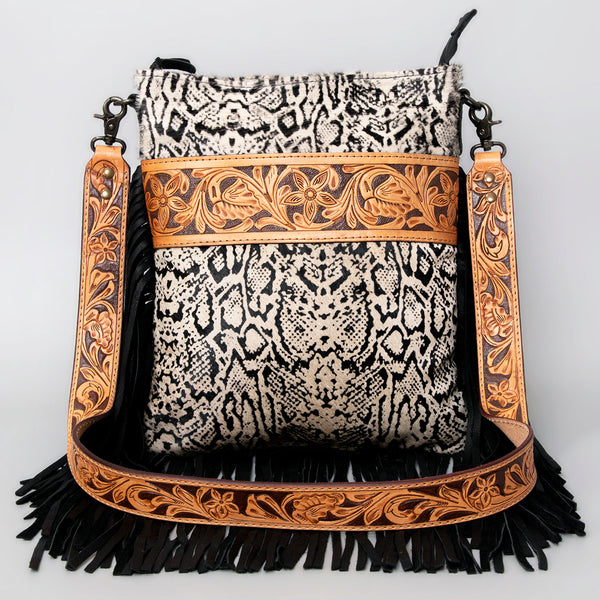 ADBGS192 Large Crossbody Genuine Western Leather Women Bag Pearl