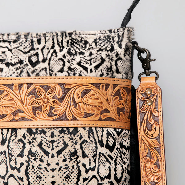 ADBGS192 Large Crossbody Genuine Western Leather Women Bag Pearl