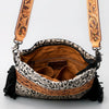 ADBGS192 Large Crossbody Genuine Western Leather Women Bag Pearl