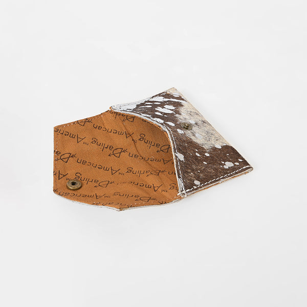 LC-ADBGZ141 Hair-On Cowhide Coin Purse - Western Leather Mini Wallet