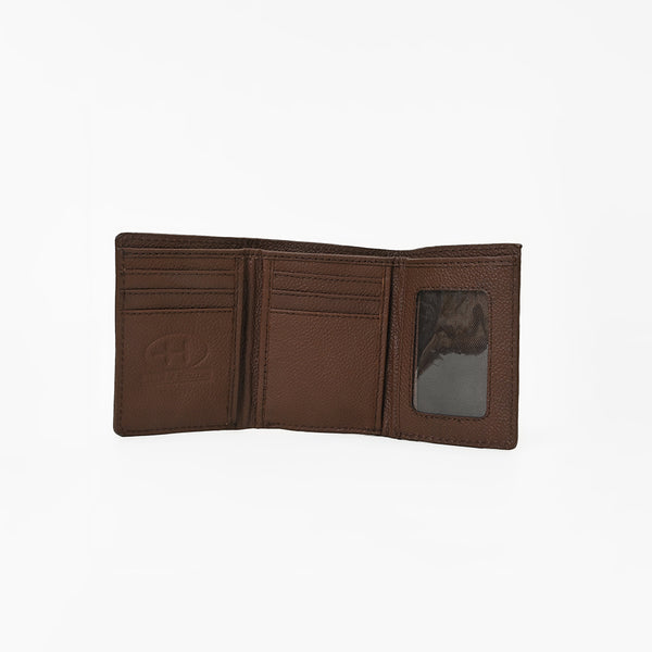 BEBGM167-Western Leather Trifold Wallet
