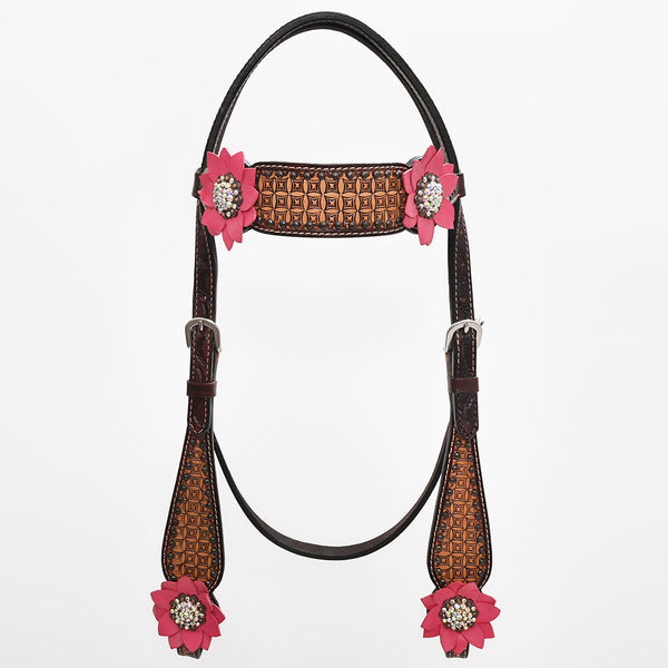 BER115-Western Leather Headstall
