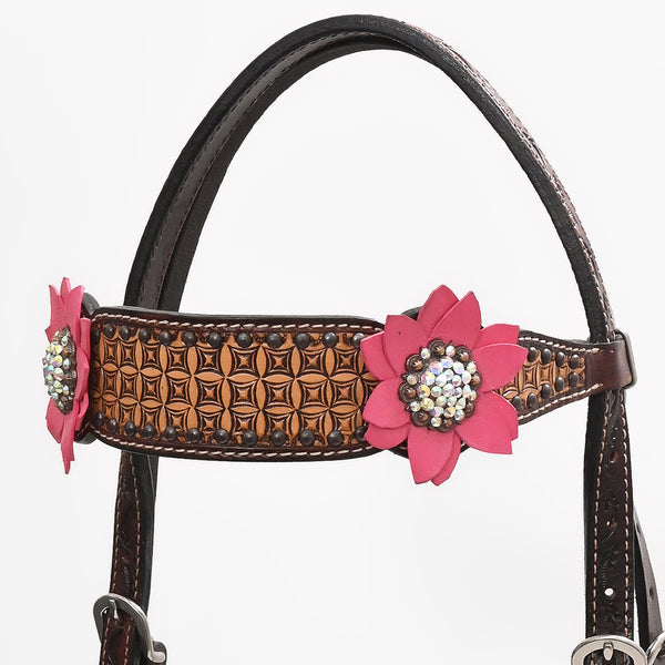 BER115-Western Leather Headstall
