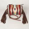 ADBG236 American Darling Saddle Blanket Boho Fringe Crossbody Bag
