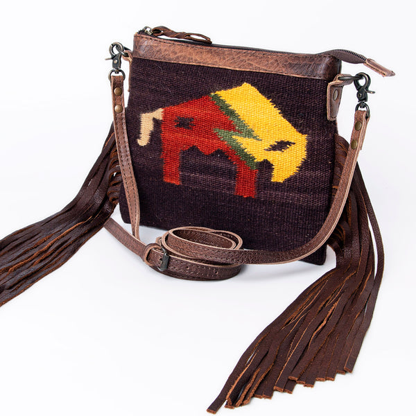 ADBG236 American Darling Saddle Blanket Boho Fringe Crossbody Bag