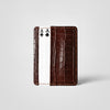 NFR Official PRCA & NFR Licensed Collection Brown Croc Embossed Leather Card Holder Cards Wallet