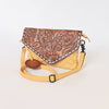 ADBGZ1015 American Darling Western Floral Hand Tooled Quilted Purse