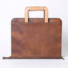 ADBG1194 American Darling Western Hand Tooled Leather Briefcase Bag Genuine Leather