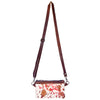 LC-ADBGS142 Hair-On Leather Crossbody Pouch with Zip Closure and Adjustable Strap