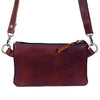 LC-ADBGS142 Hair-On Leather Crossbody Pouch with Zip Closure and Adjustable Strap