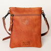LC-ADBGS153ACGO Gold Speckled Hair-On Hide Chaps Bag - Western Leather Accent