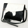 ADBGS178 Hair-On Cowhide Leather Crossbody Envelope - Western Style Purse