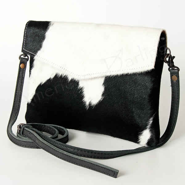 ADBGS178 Hair-On Cowhide Leather Crossbody Envelope - Western Style Purse