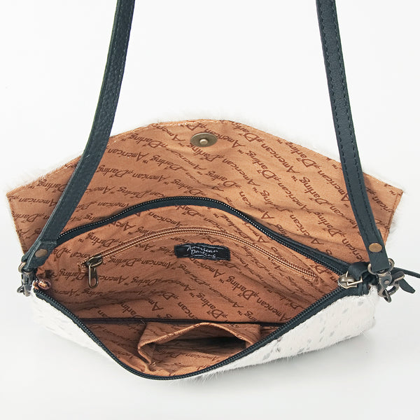 ADBGS178 Hair-On Cowhide Leather Crossbody Envelope - Western Style Purse