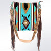 ADBG208 American Darling Western Signature Crossbody Bag with Hand-Tooled Strap and Saddle Blanket